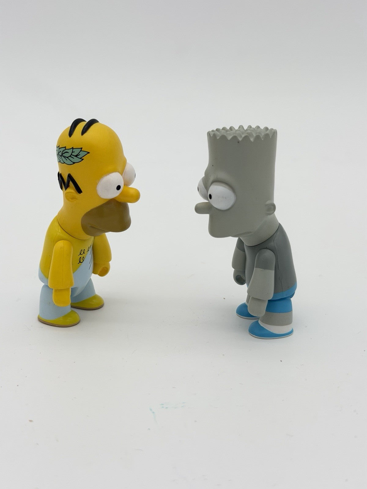 Kidrobot The Simpson Vinyl Homer & Bart Simpson Action Figurines 2008 Rare