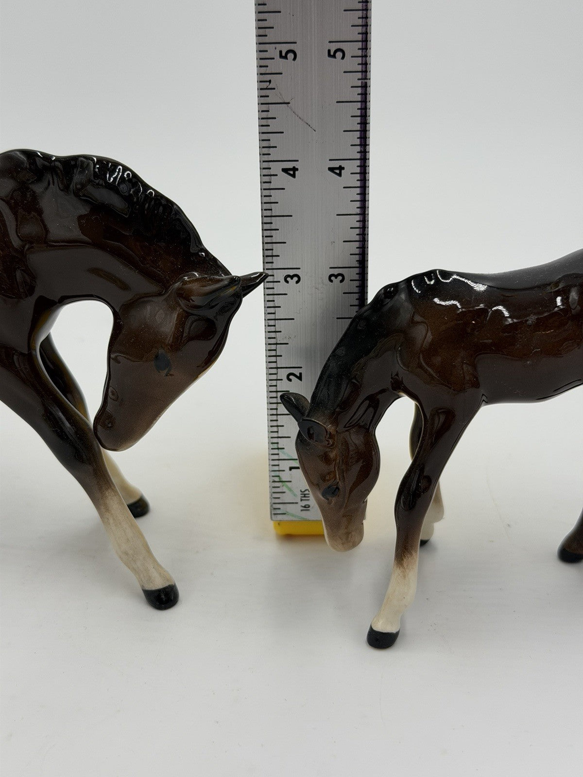 Beswick England Porcelain Painted Foal Horses Figurines 4”& 3” Glossy