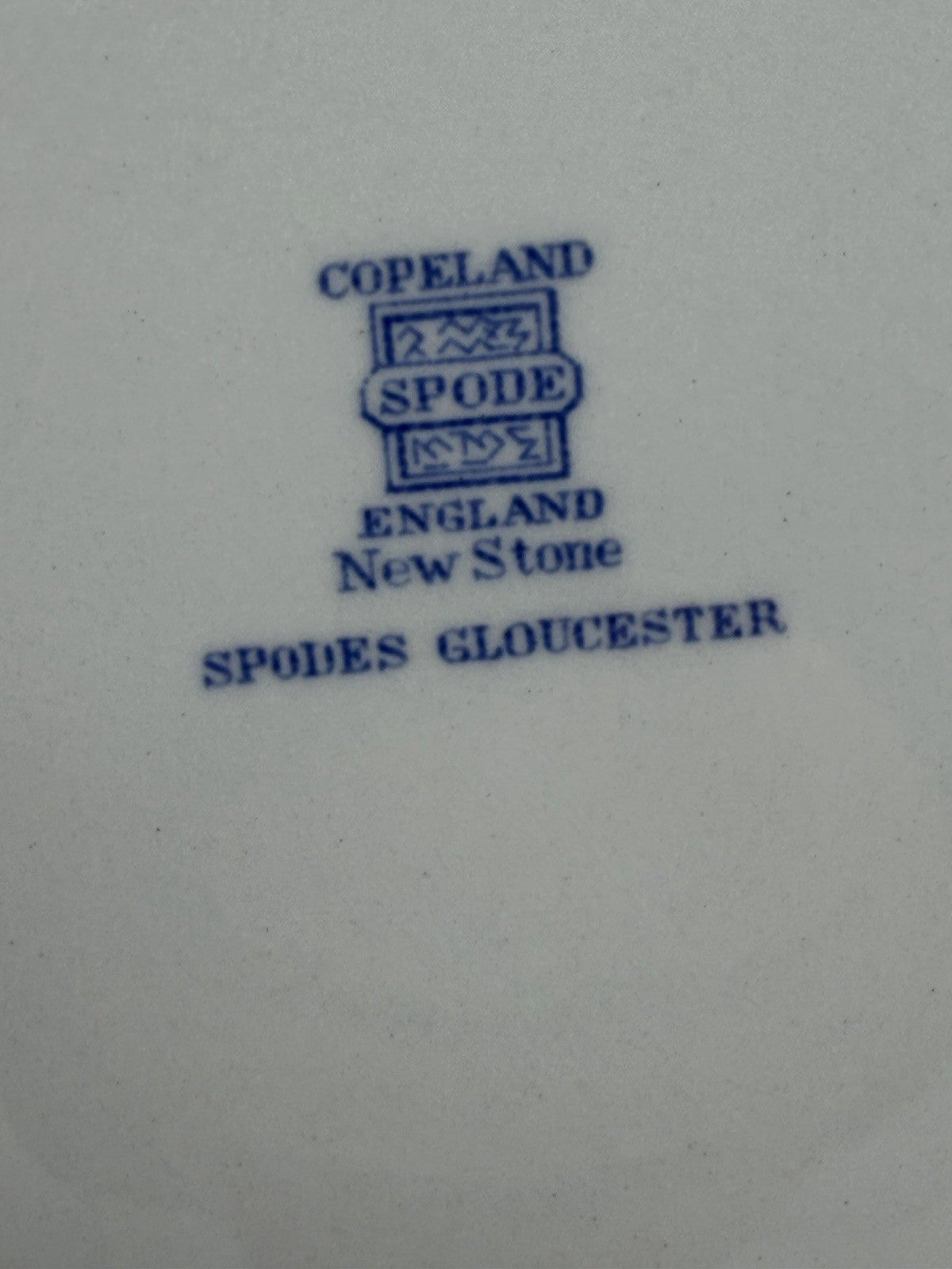 Vintage Spode Blue Gloucester Teapot 5 5/8" high England New Stone Porcelain