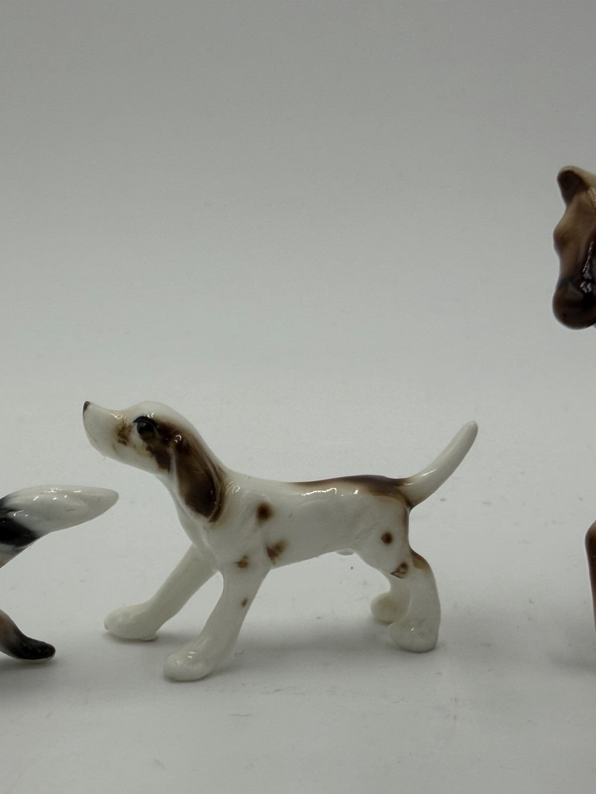 Vintage Japan Bone China Fox Hunt Painted Figurines Horse Rider & Fox Miniature