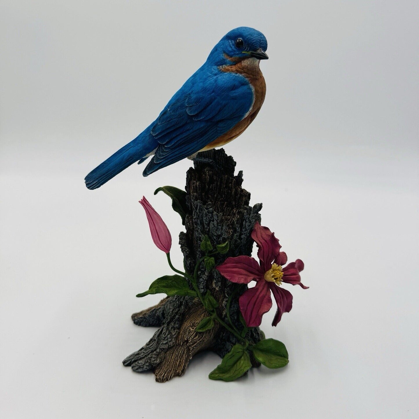 The Danbury Mint Collection Spring Welcome Bluebird Flowers Figurine Bob Guge