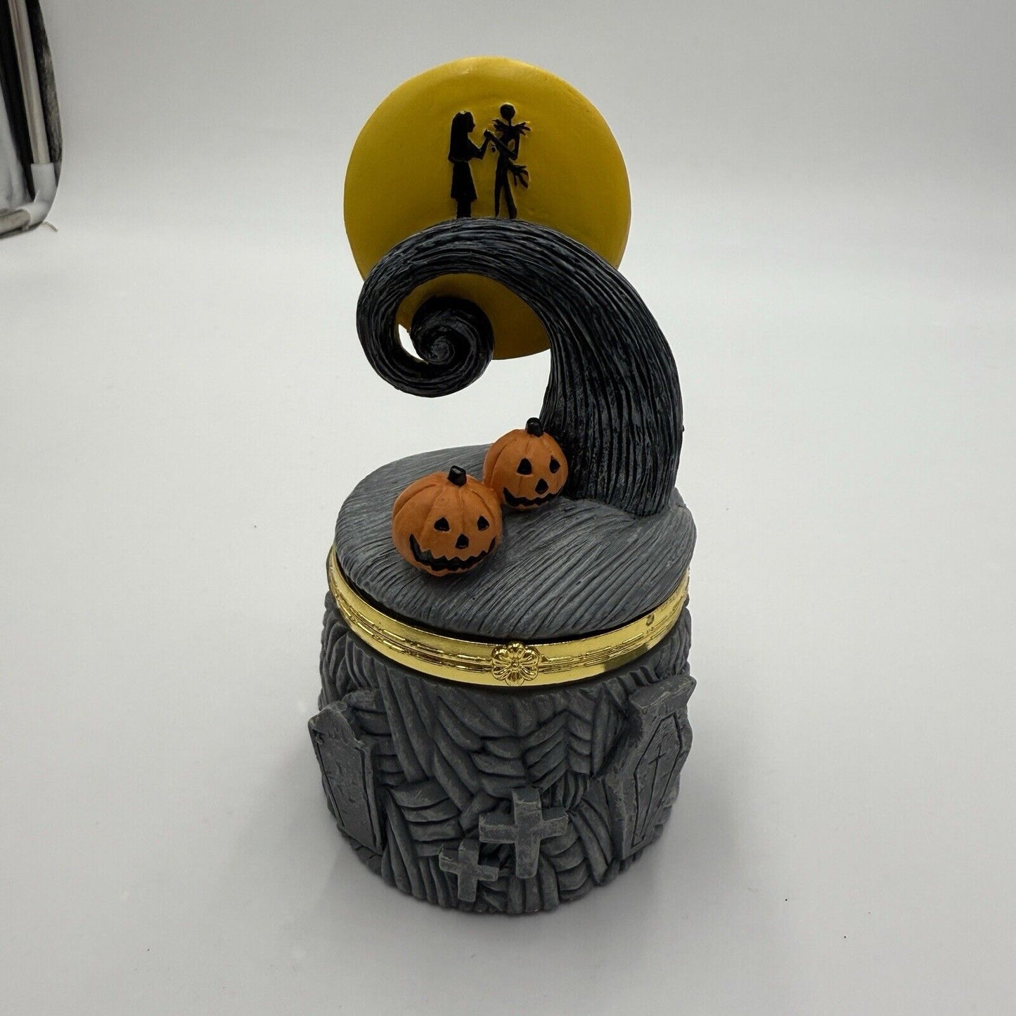 Disney The Nightmare Before Christmas Jack and Sally Hinged Lid Jewelry Box