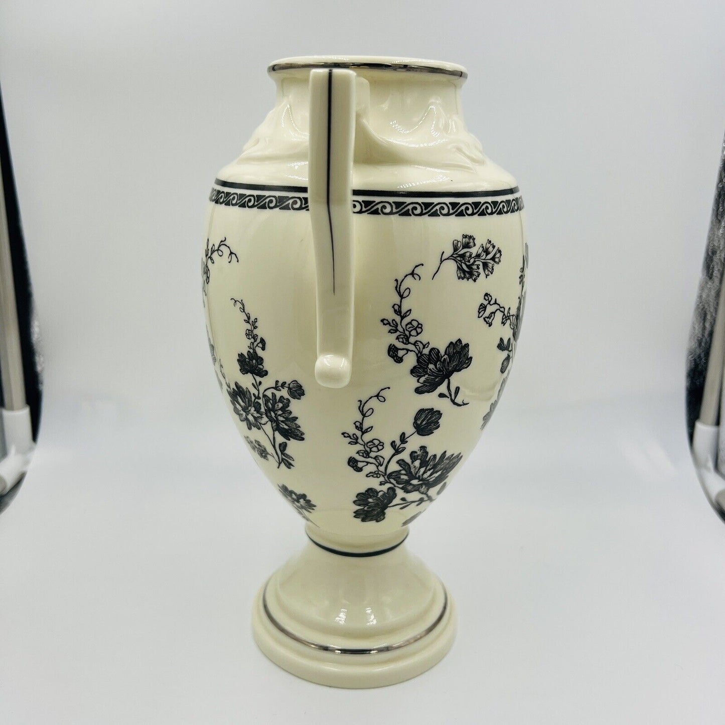 Lenox Urn Vase Porcelain 2002 Floral Elegance Handles Large Home Decor 9in