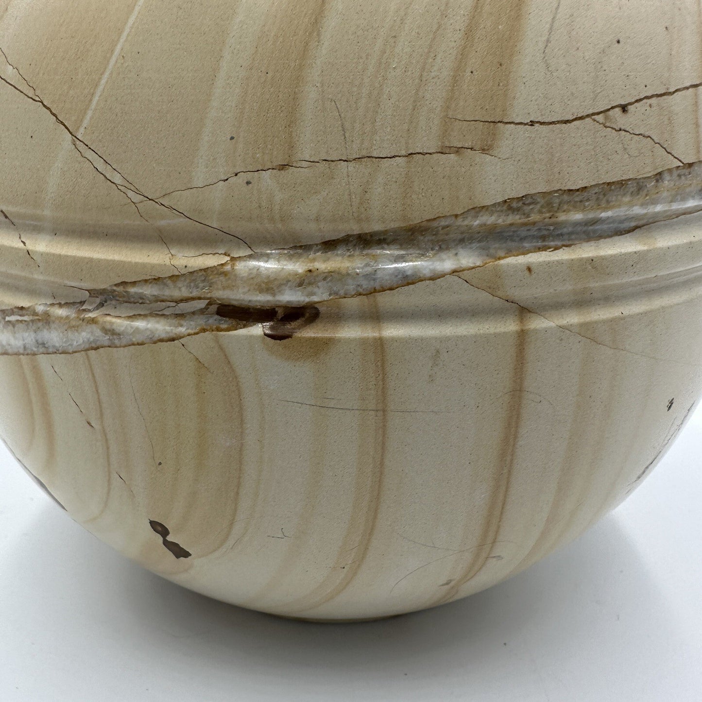 Sedlak Marble Vase Urn USA Crackled Design Stone Heavy Home Decor Interior