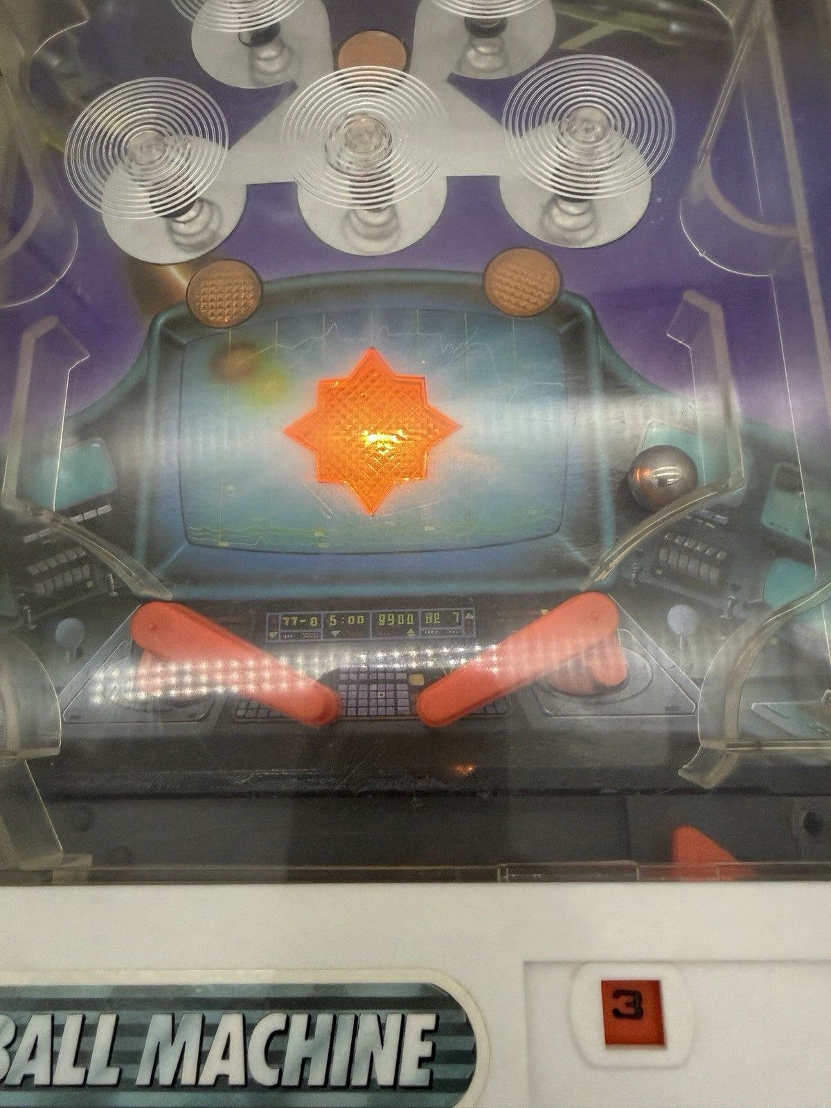 Vintage 1979 TOMY Atomic Arcade Tabletop Pinball Machine Working