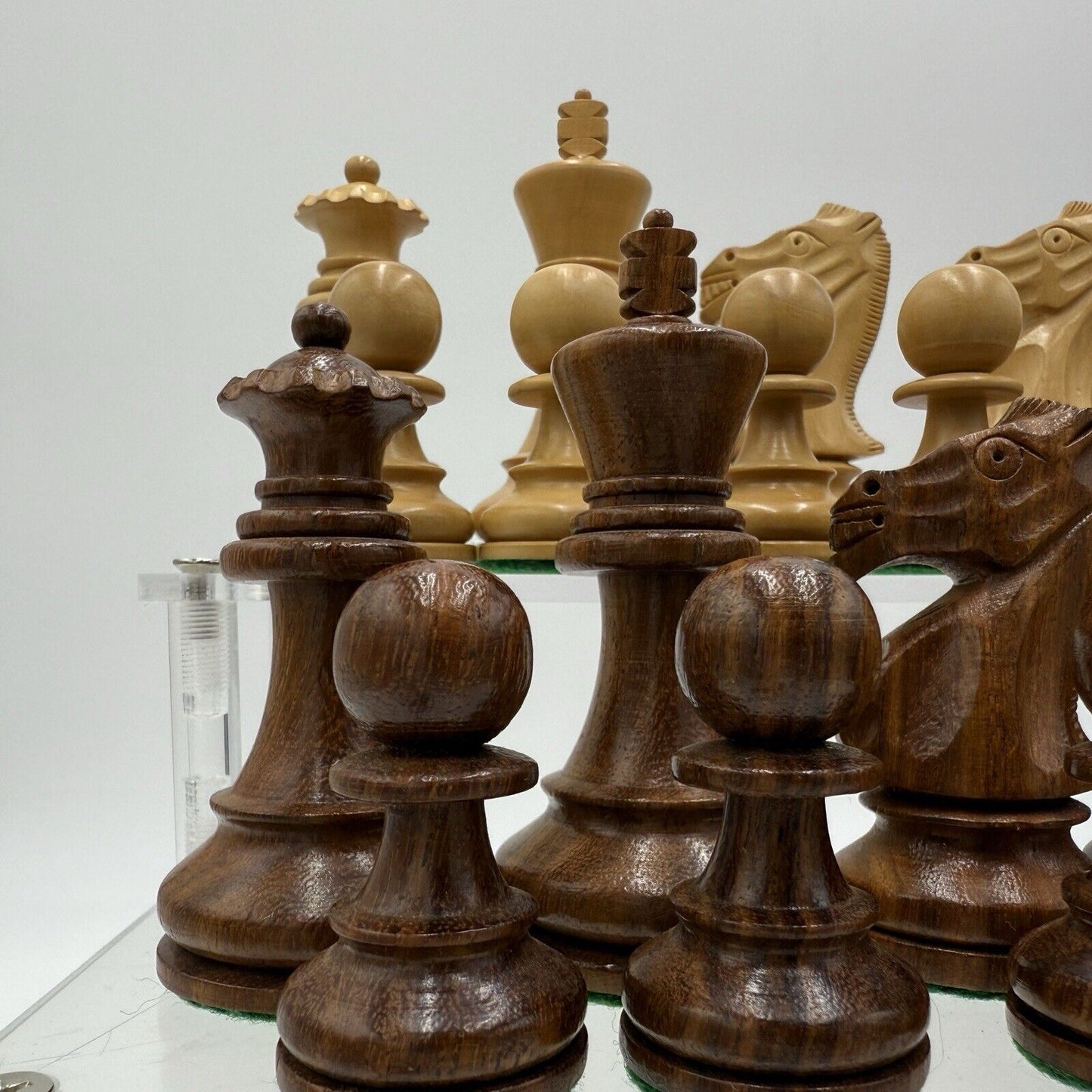 Vintage Wooden Limited Edition Tournament Weighted Chess Set King Height 3.9"