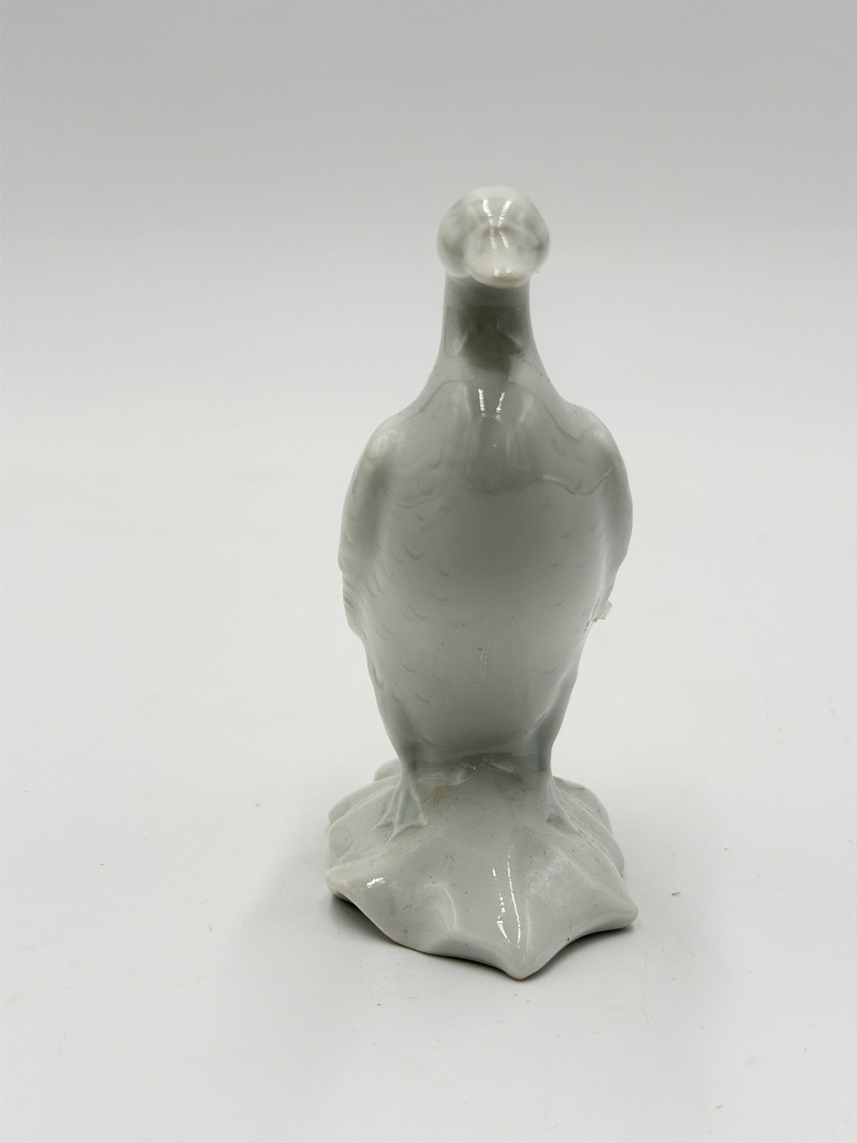 Haviland Limoges France white porcelain duck /mallard figurine Glossy Vtg 4”H