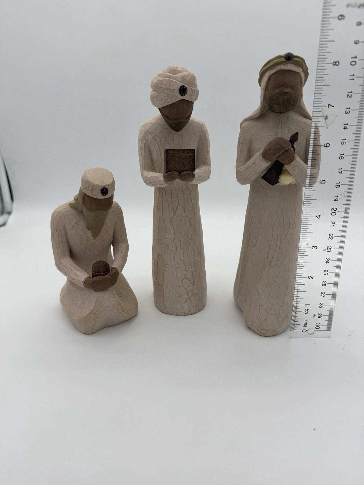 Willow Tree Nativity 3 Wisemen Set Susan Lordi Hand Painted Resin Figurines