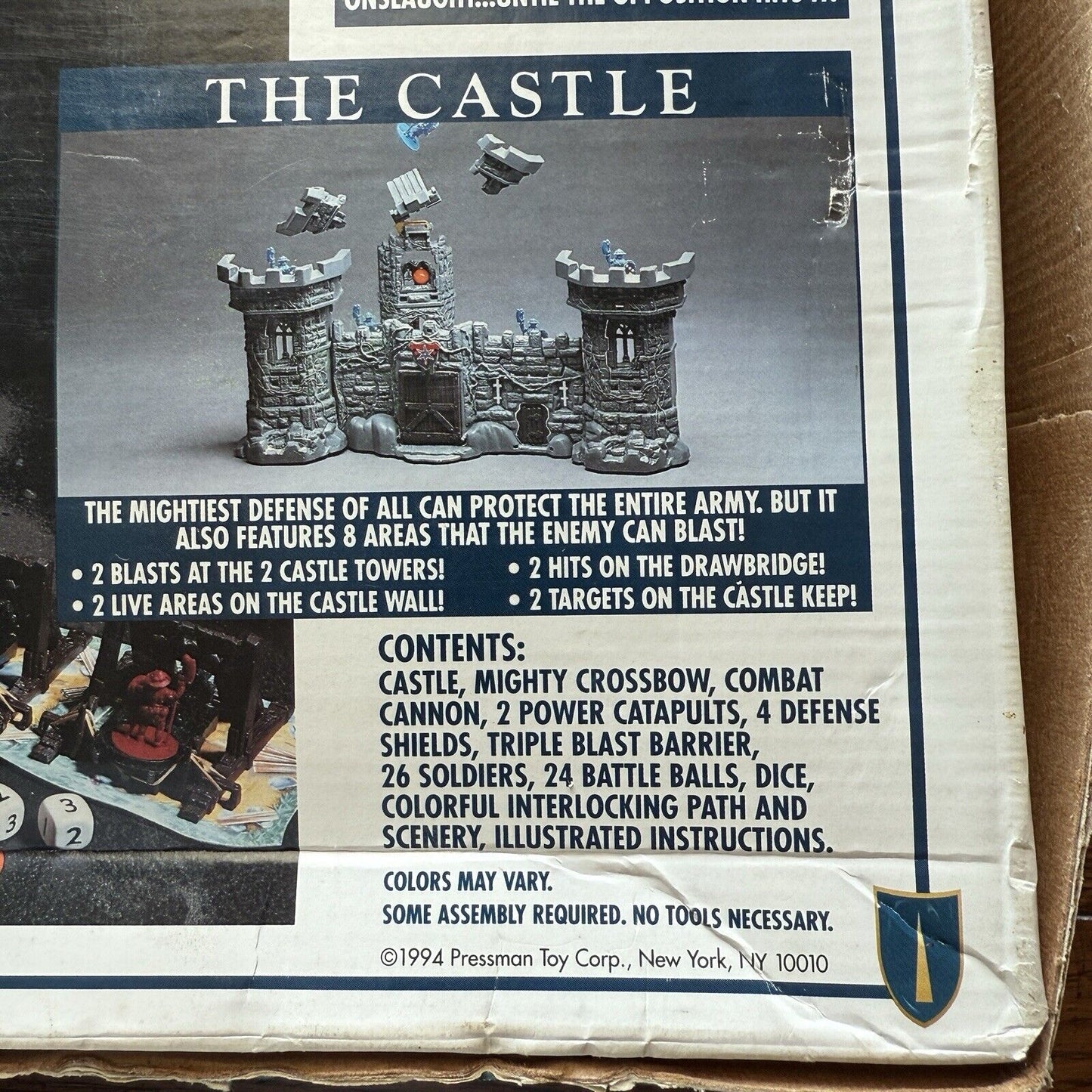 Weapons & Warriors Castle Siege Game~1995~Pressman ~#9705 + Lashout Launcher Set