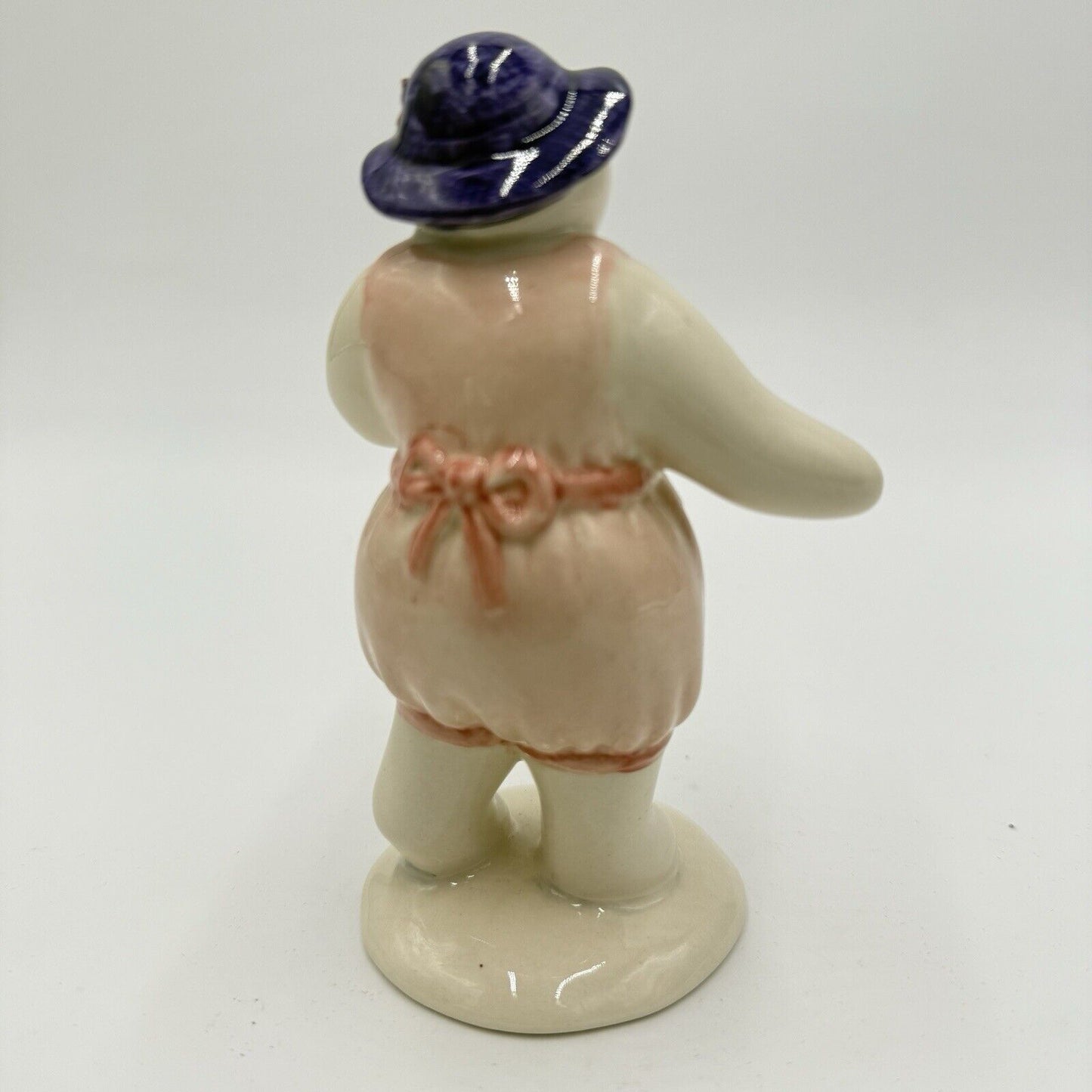 Royal Doulton Lady Snowman Porcelain England Figurine Vintage Painted Rare