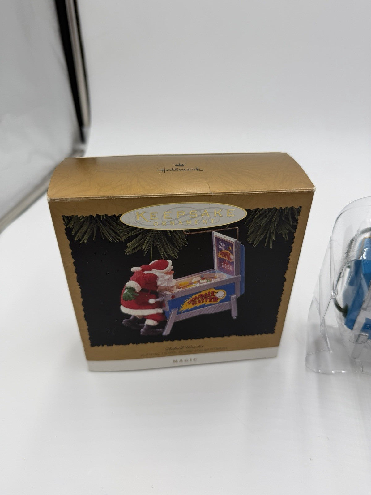 Vintage 1996 Hallmark Ornament Pinball Wonder Lights Sound Movement Tested Works