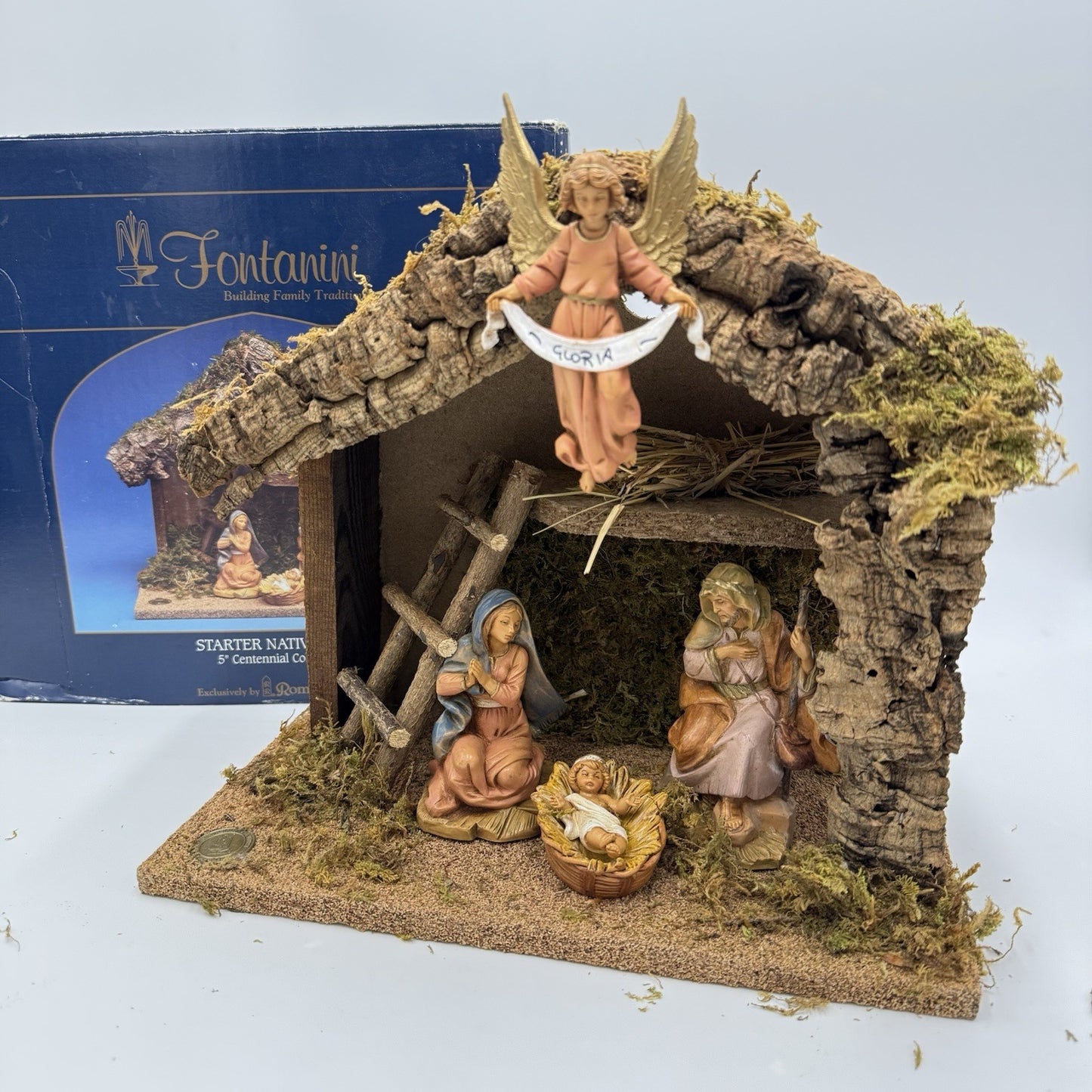 FONTANINI Italy NATIVITY SCENE 5pc Centennial Collection 5” W/box