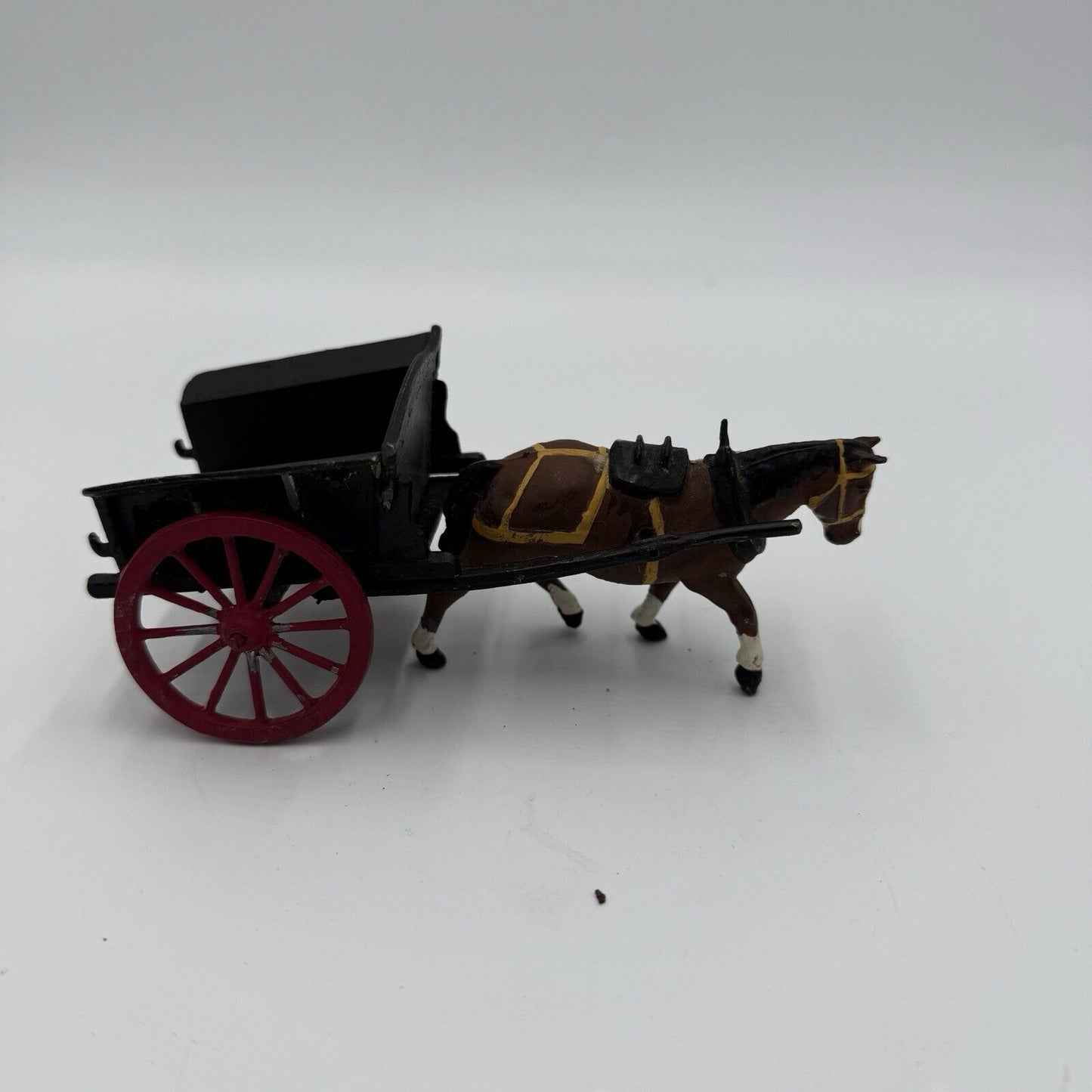 Vintage Britains LTD Diecast Farm Tumbrel Cart and Horse Figurine England 1970