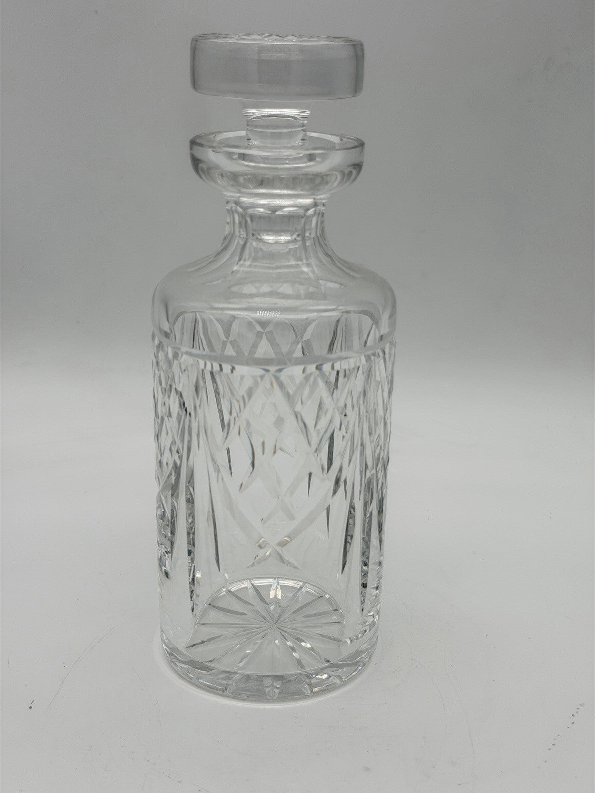 Vintage Waterford Crystal Ireland Cut Glass Etched Spirit Decanter w/Stopper