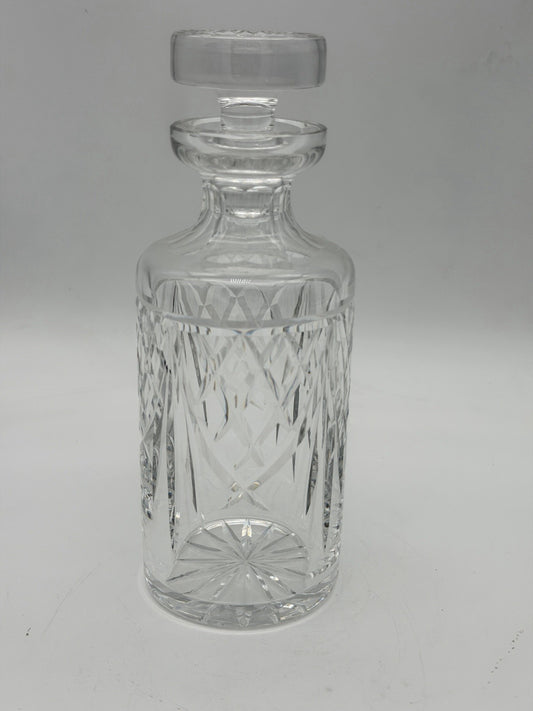 Vintage Waterford Crystal Ireland Cut Glass Etched Spirit Decanter w/Stopper