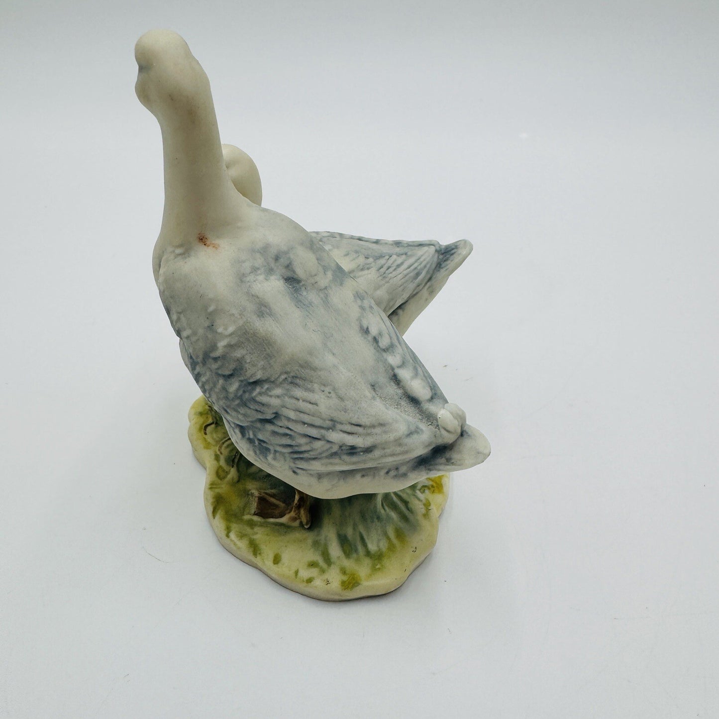 Kaiser Geese Hand Painted West Germany Porcelain Figurine vtg Signed Birds 4in