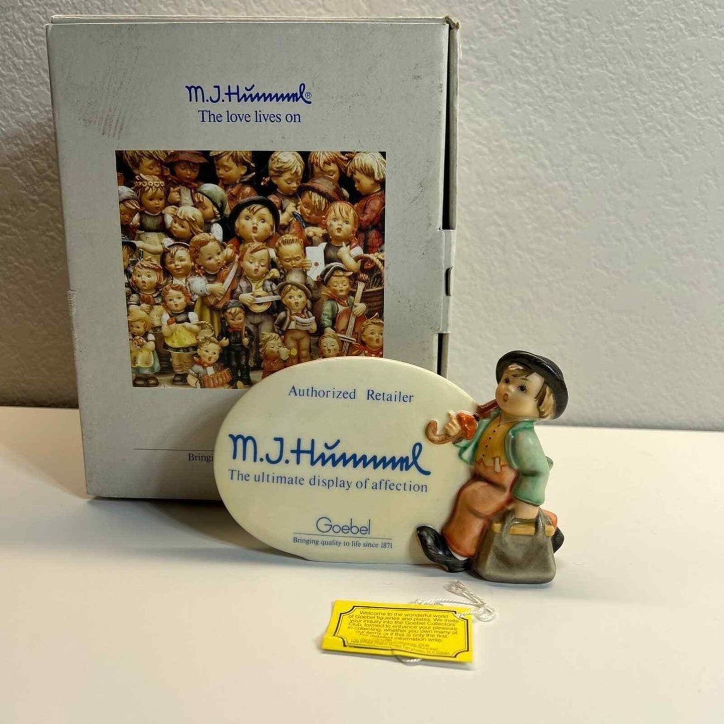 Goebel Hummel Plaque Merry Wanderer German Box Brand Logo Retailer Plaque 187