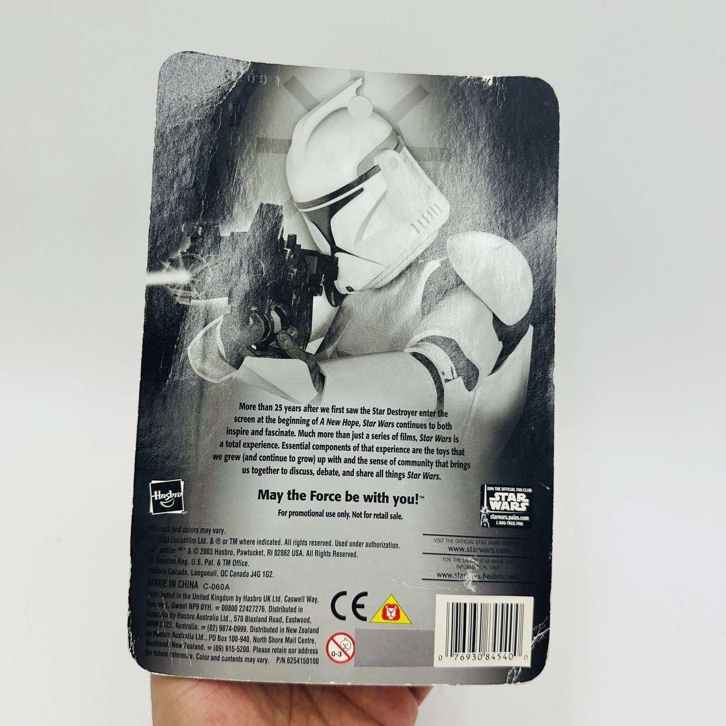 Star Wars Action Figure Silver Anniversary Clone Trooper 2003 In Box Collectible