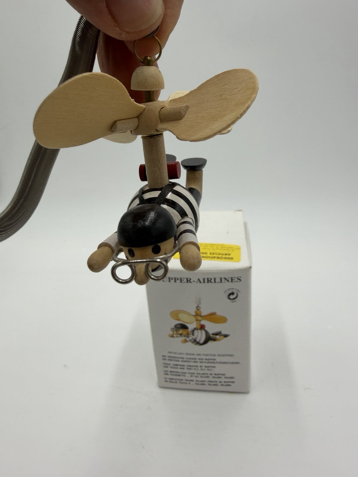 Wupper Airlines Crazy Jumpkins Wooden Wind Wheel Flying Man Mobile Germany