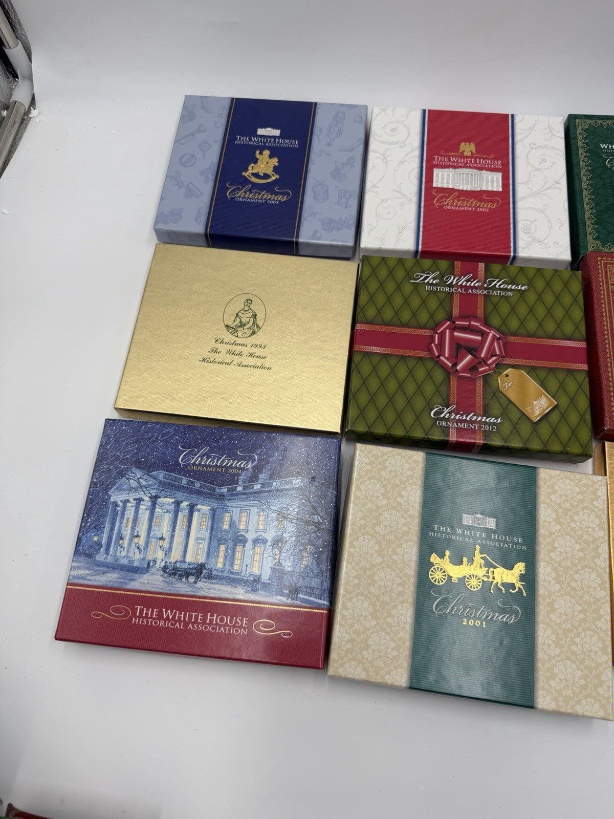 The White House Historical Association Christmas Ornaments 9 PCs America