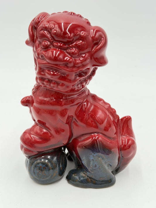 Royal Doulton Porcelain England Flambe Dog of Fo 5”H William K Harper 1982 Figur