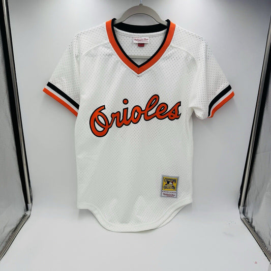 Mitchell & Ness 1985 Baltimore Orioles Cal Ripken Jr. BP Jersey Sz S 36 # 8