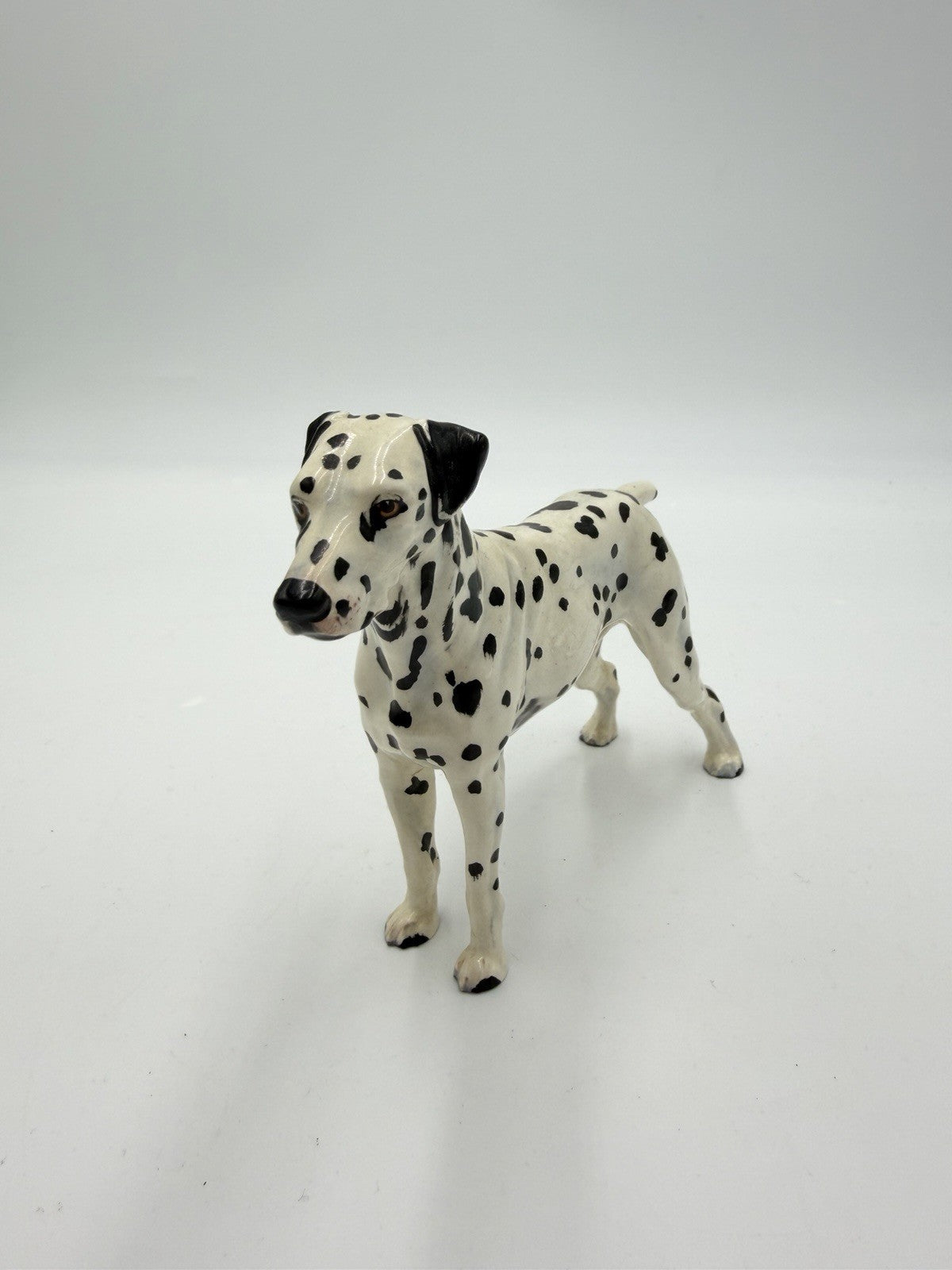 Vtg Royal Doulton Dalmatian Spotted Dog Porcelain Figurine England 4”Hx6”H Flaw
