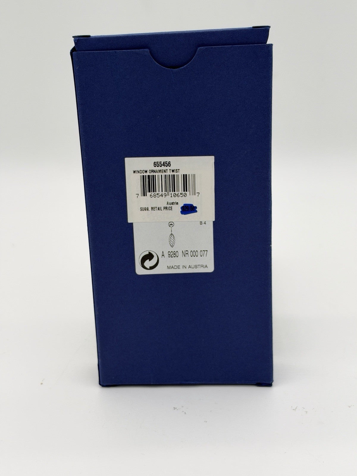Swarovski Crystal Window Ornament  Twist suncatcher prism Boxed