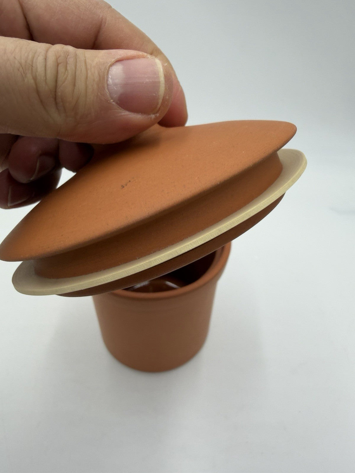 Henry Watson Pottery COFFEE The Original Suffolk Canister Terracotta England 7”H