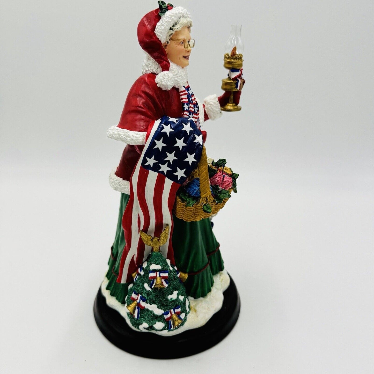 The Danbury Mint Mrs Claus Christmas Star Spangled Patriotic American Figurine