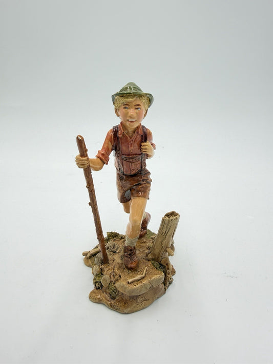 Franklin Mint 1977 Children Of The World Fine Pewter Painted Germany Boy Figurin