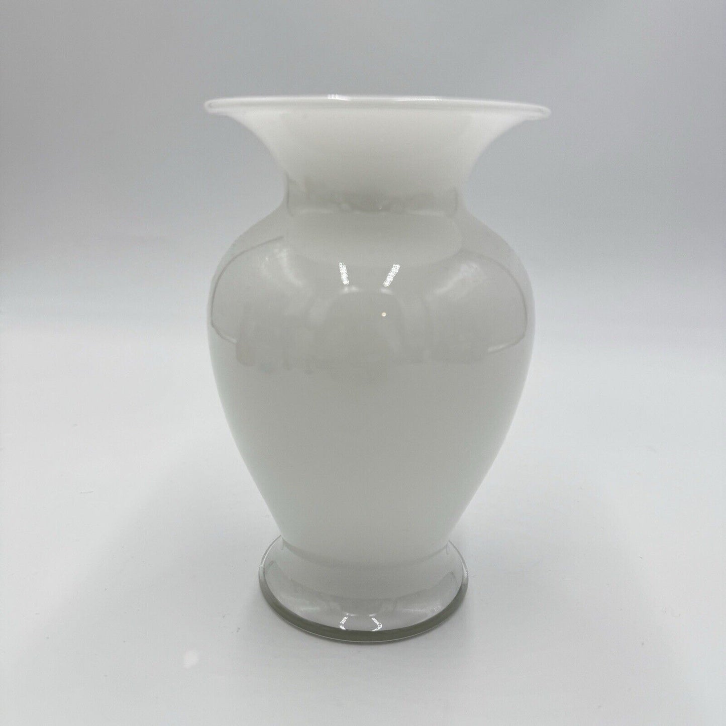 Royal Copenhagen Amfora Vase White Cased Crystal Glass 6” Michael Bang