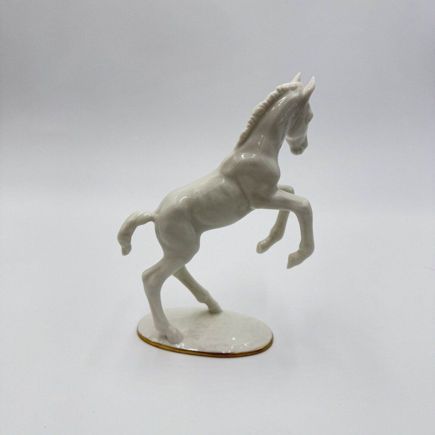 Hutschenreuther Leaping Foal White Porcelain Horse Figurine by Max Fritz 1940