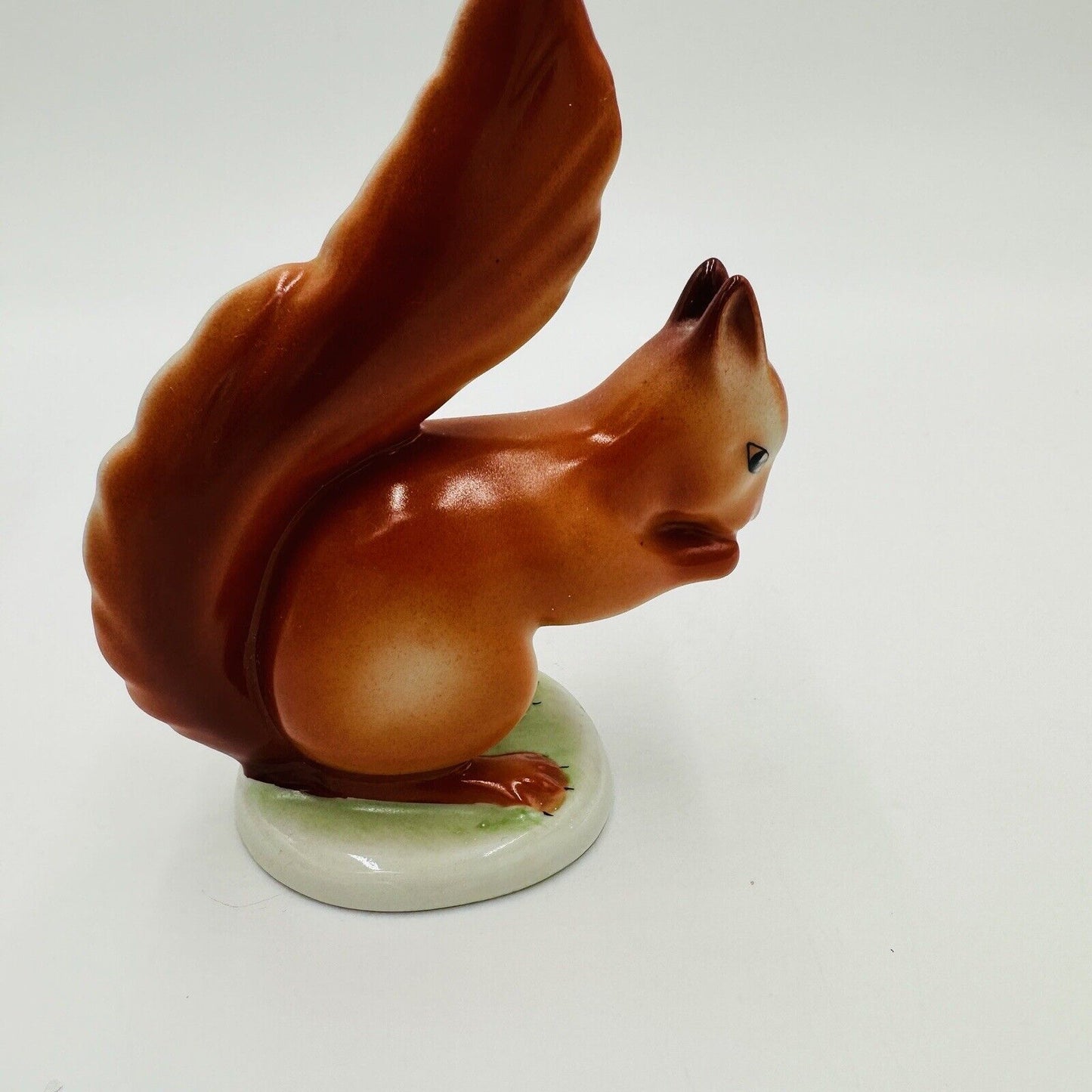 Hollohaza Red Squirrel Porcelain Figurine Vintage Hungary Collection