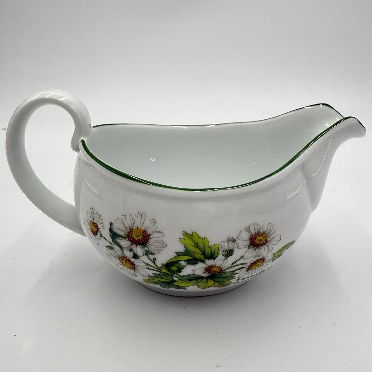 Royal Worcester Herbs Sauce Gravy Boat England Marshmallow Floral Vintage 90's