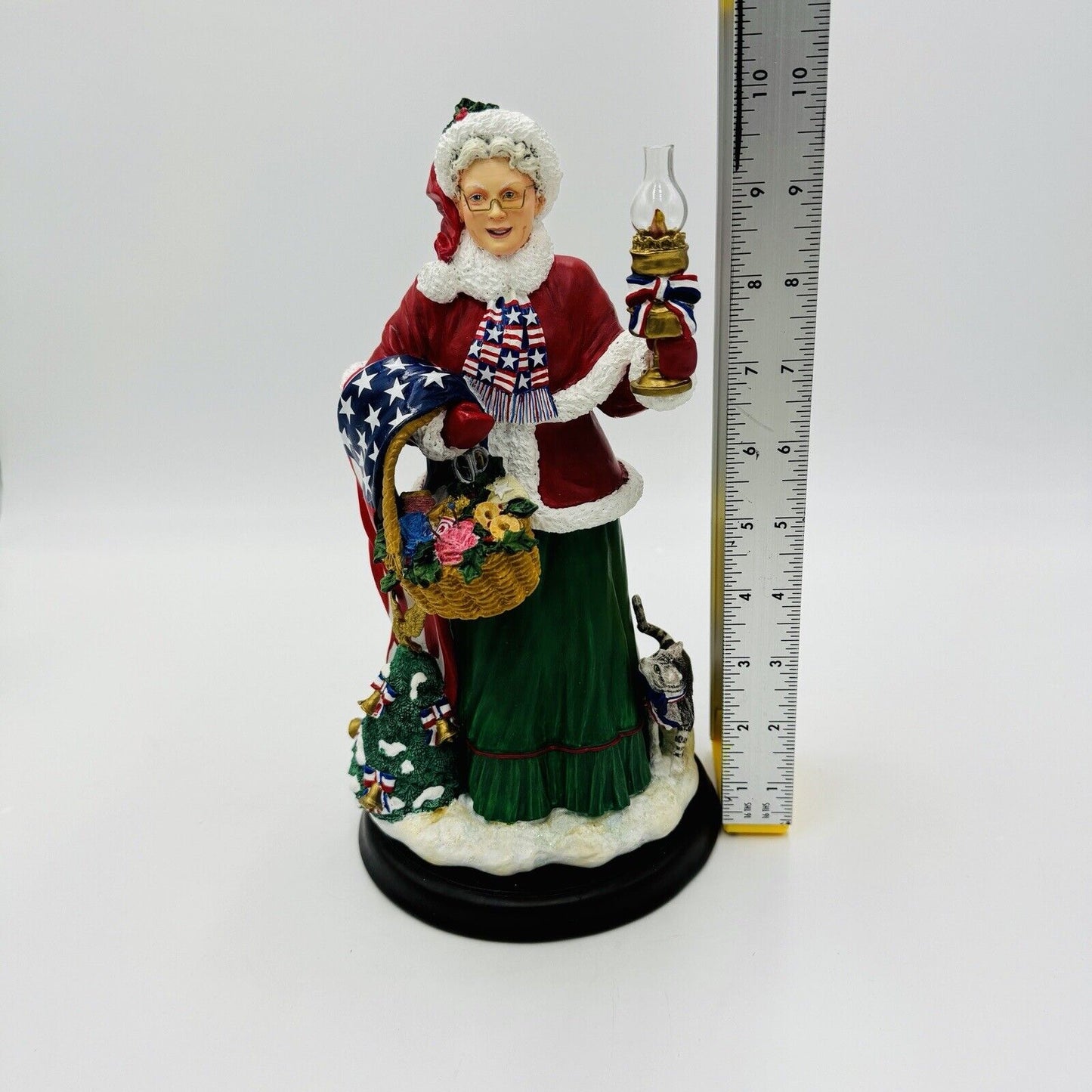 The Danbury Mint Mrs Claus Christmas Star Spangled Patriotic American Figurine