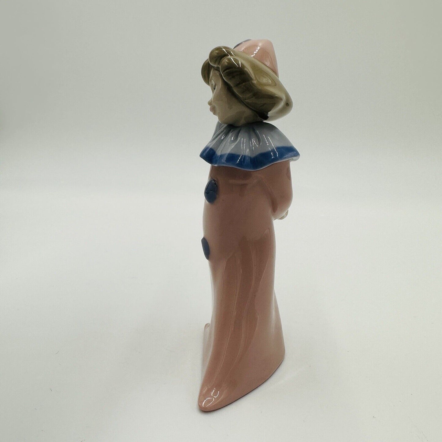 Nao Lladró Daisa Figurine Clown Girl Pink Blue Pierrot 1987 Spain Retired