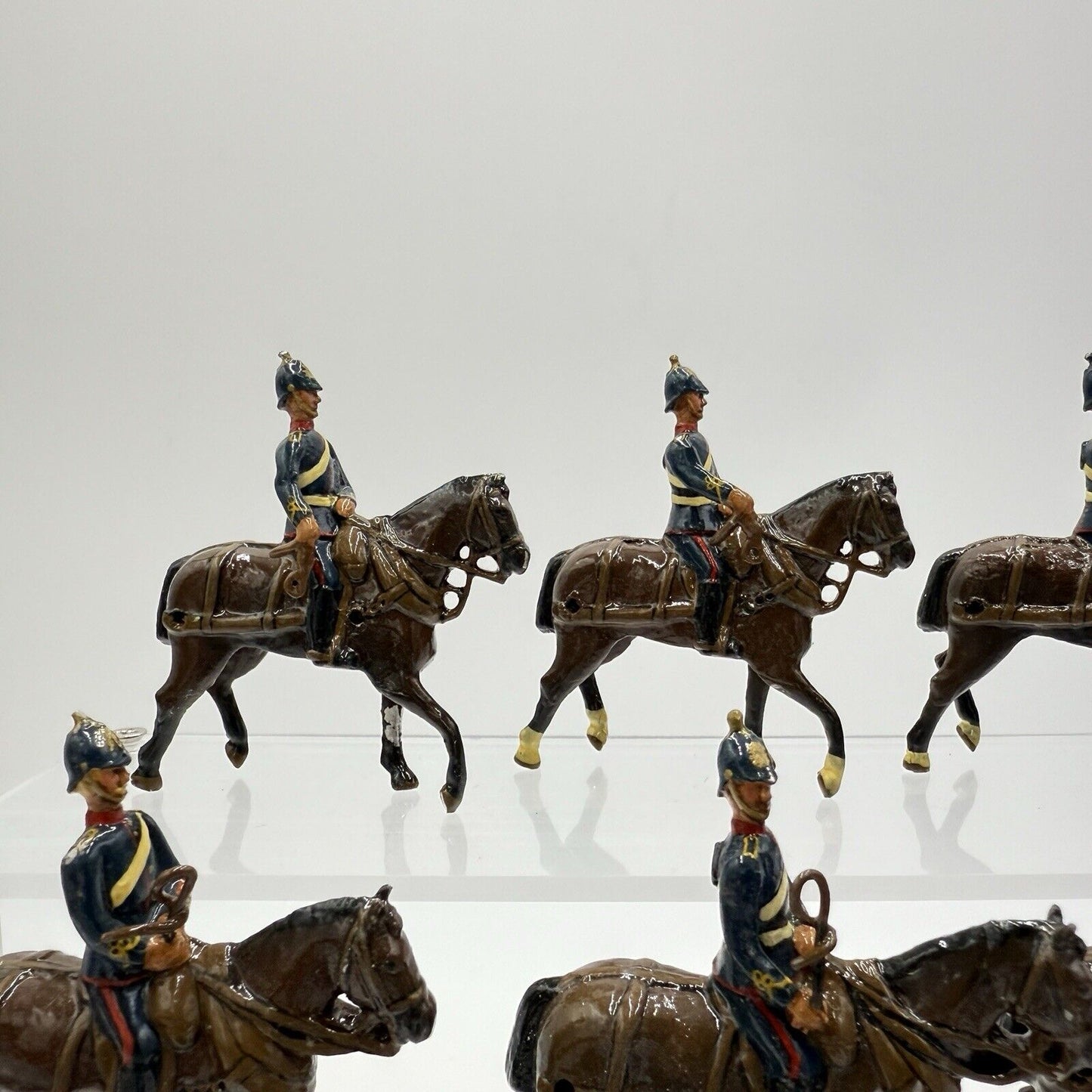 Rare Britains Toys Soldiers Painted Horses & Riders England Lot Of 12 PCs