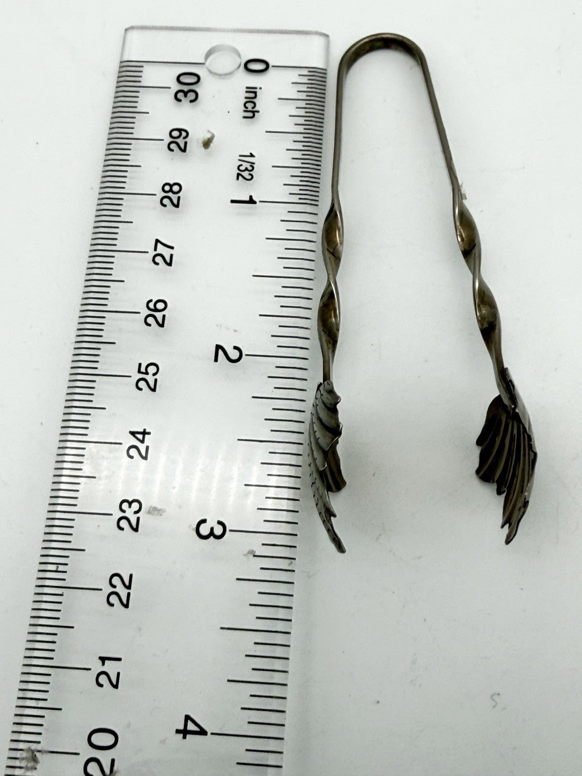 Vintage Raimond Sterling 925 Sugar Bon Bon Tongs Maple Leaf Twist 3.25"