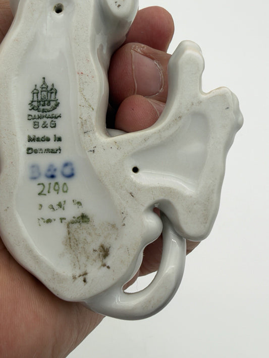 Bing & Grondahl Porcelain Sitting Great Dane Dog Figurine #2190 Denmark Copenhag