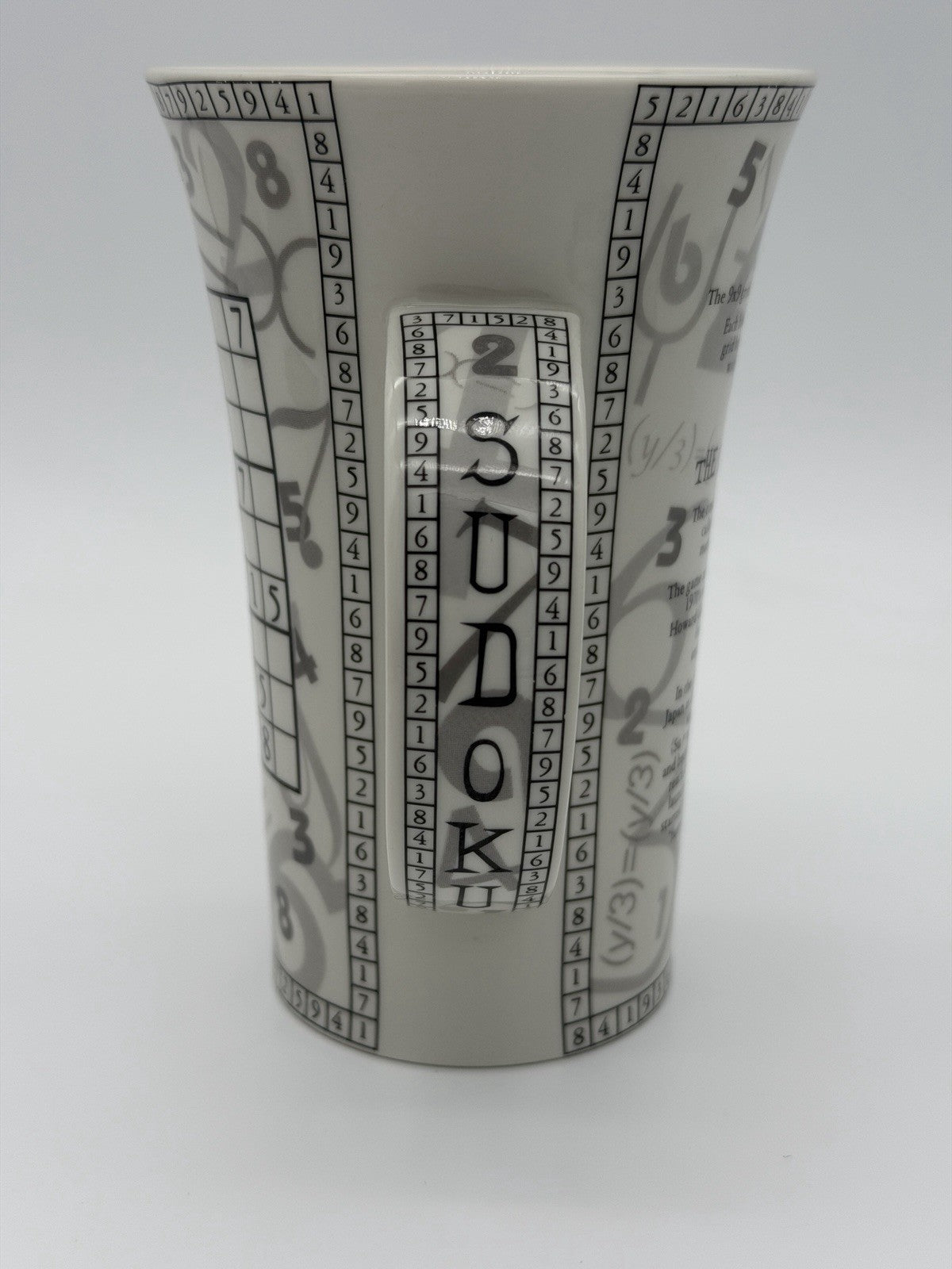 Dunoon Porcelain England Tall Mug The Origins of Sudoku Coffee Mug Vintage