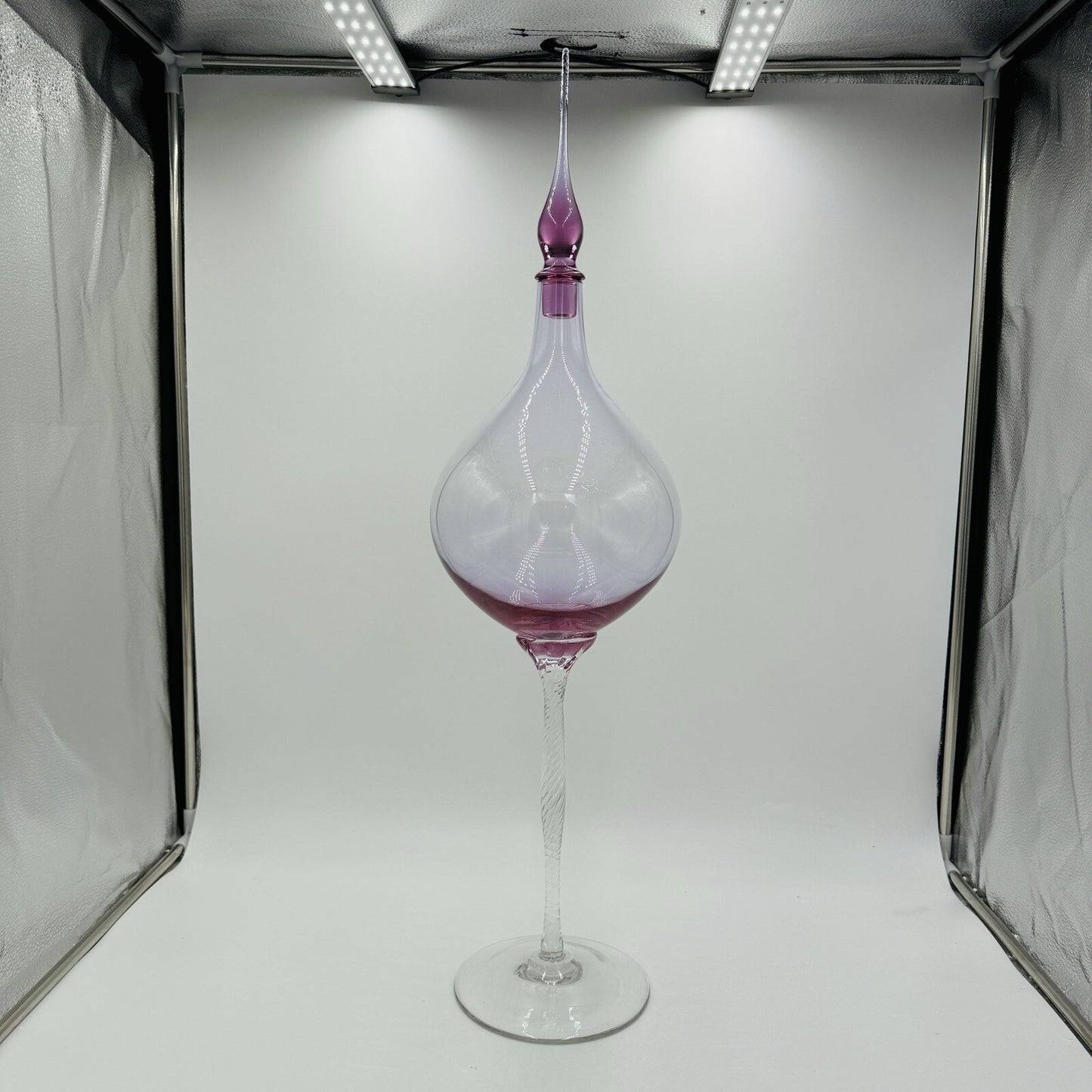 Global Views Art Glass Genie Bottle Decanter Julia Buckingham Large 29in Top