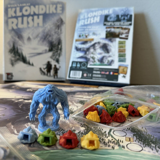 Klondike Rush Board Game Red Raven with Directors Cut Rules 48 Mine Figures