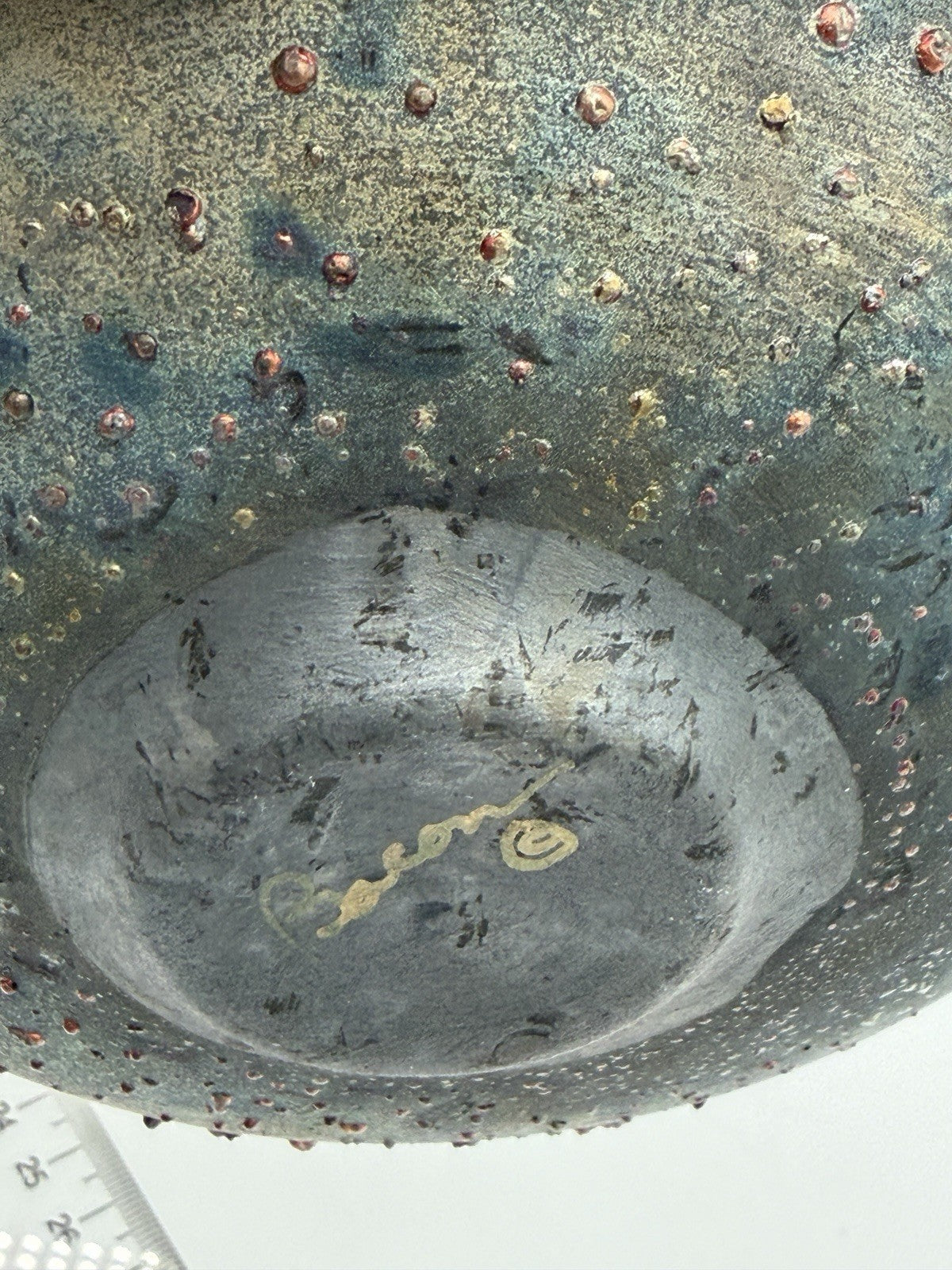 Rare Norman Bacon Raku Glazed Squat Form Studio Art Pottery 2”x5” Vase Signed