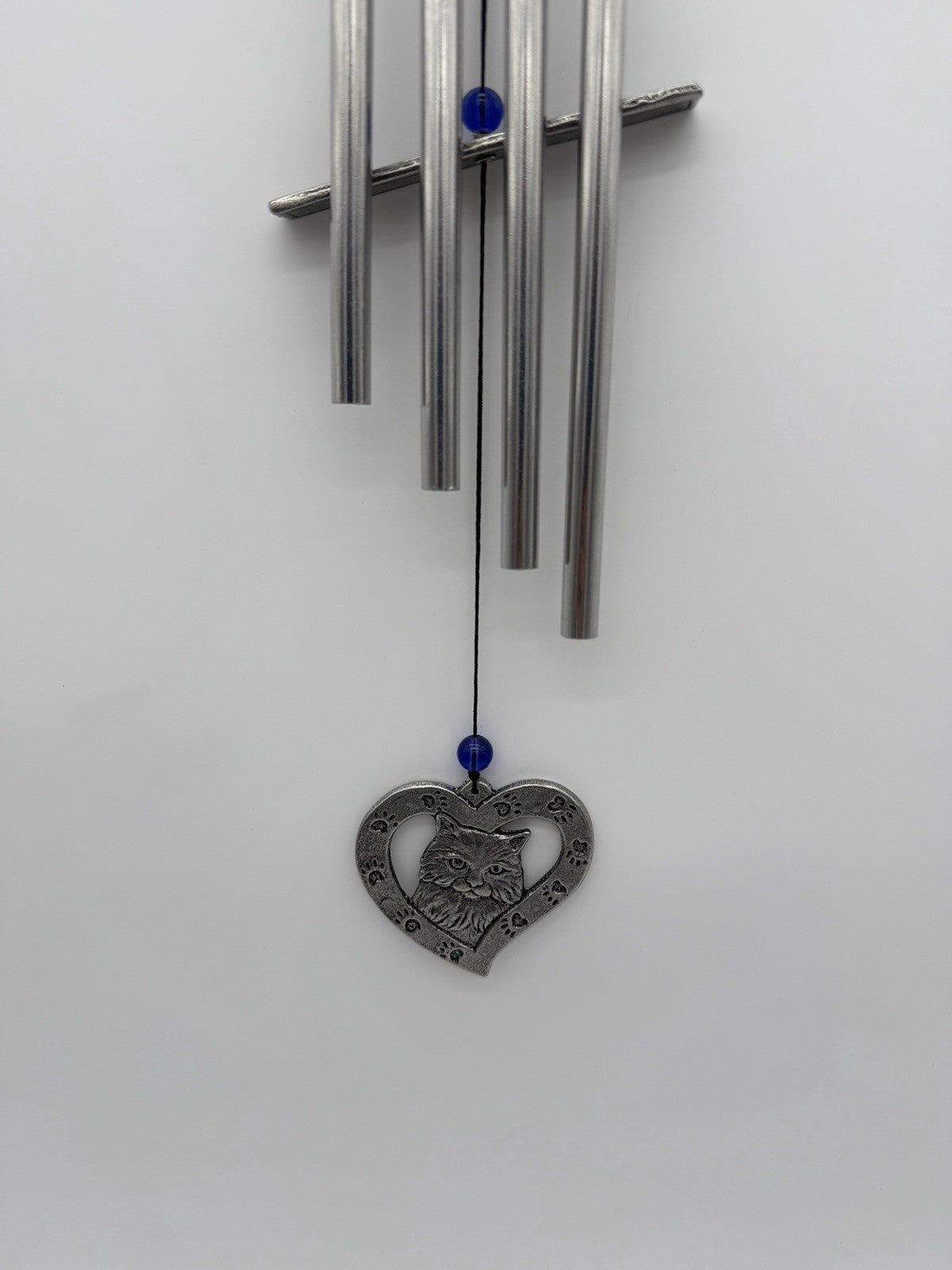 Carson Home Accents Heartnotes Wind Chime cat You left paw prints on my heart