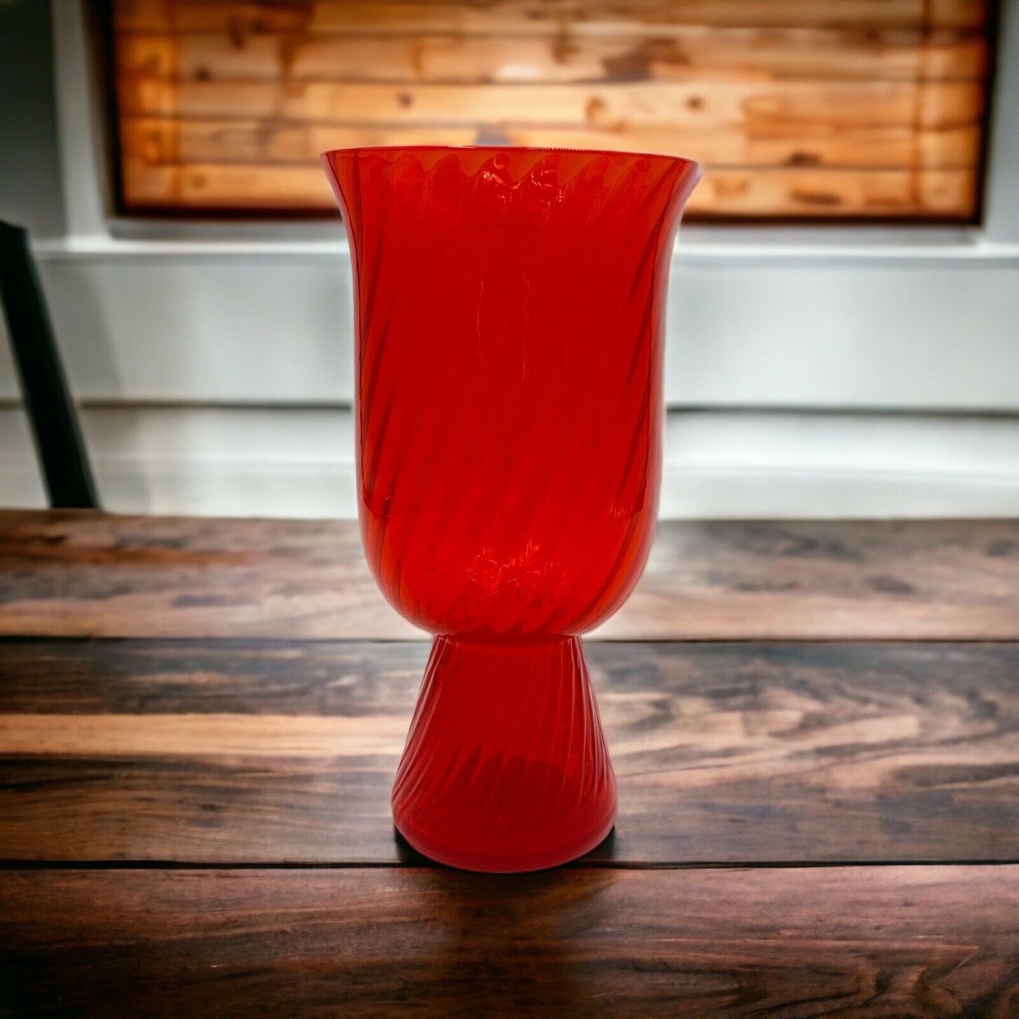 MCM Morgantown Candle Light Vase Patio Art Glass 9913 Federal 8.5in Decor