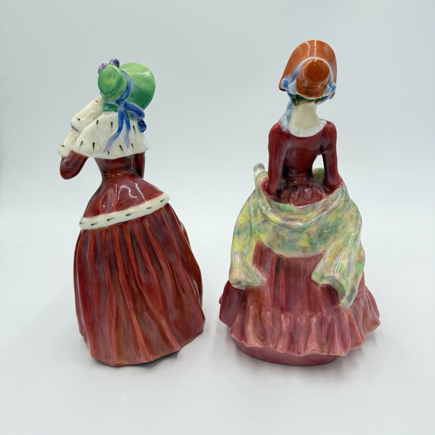 Vtg Royal Doulton Ladies Figurines Sabbath Morn Christmas Morn Porcelain England