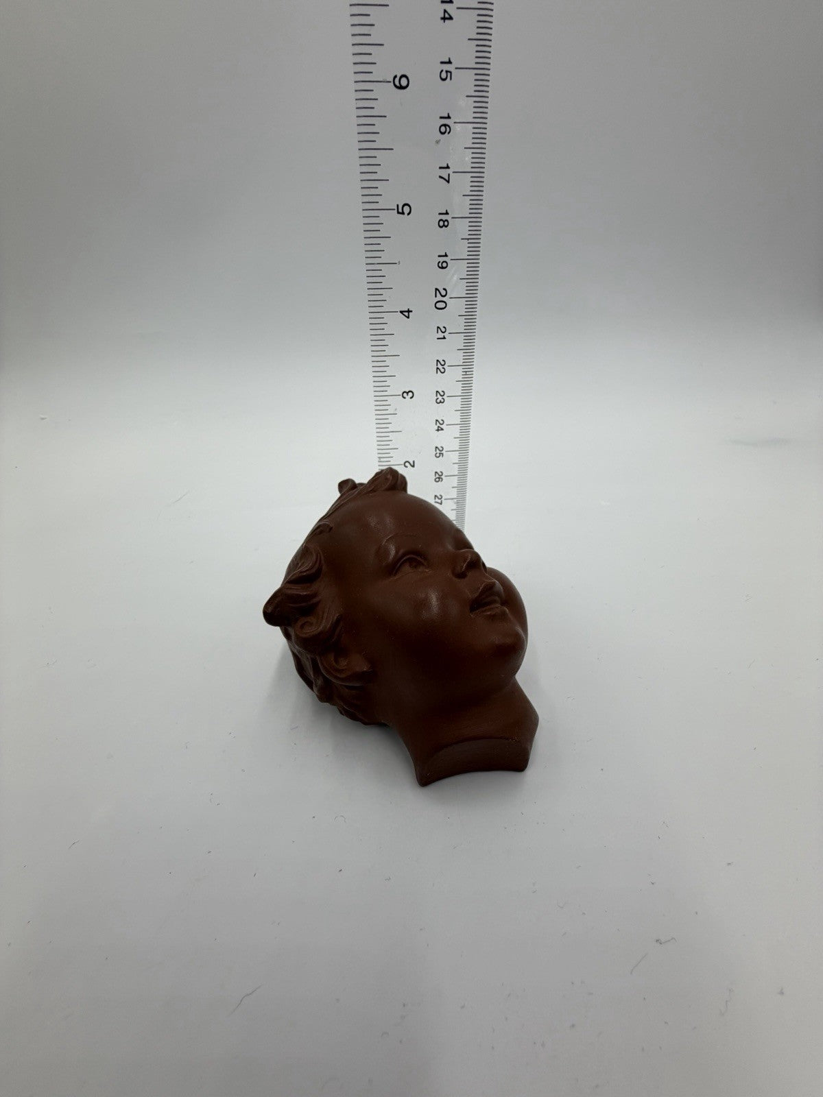 Antique 1957 Goebel Germany FX 206 /A Terracota Boy Face Wall Figurine Rare