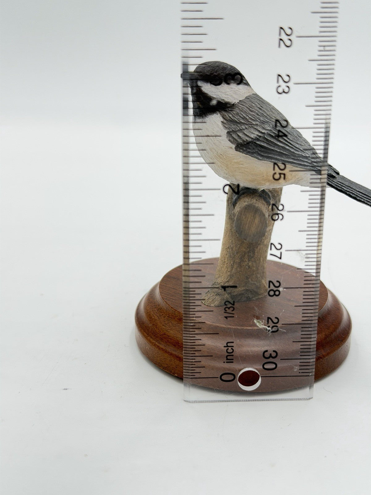 Richard Lamson Studio Black-capped Chickadee Bird Hand Made Figurine Signed 3”H