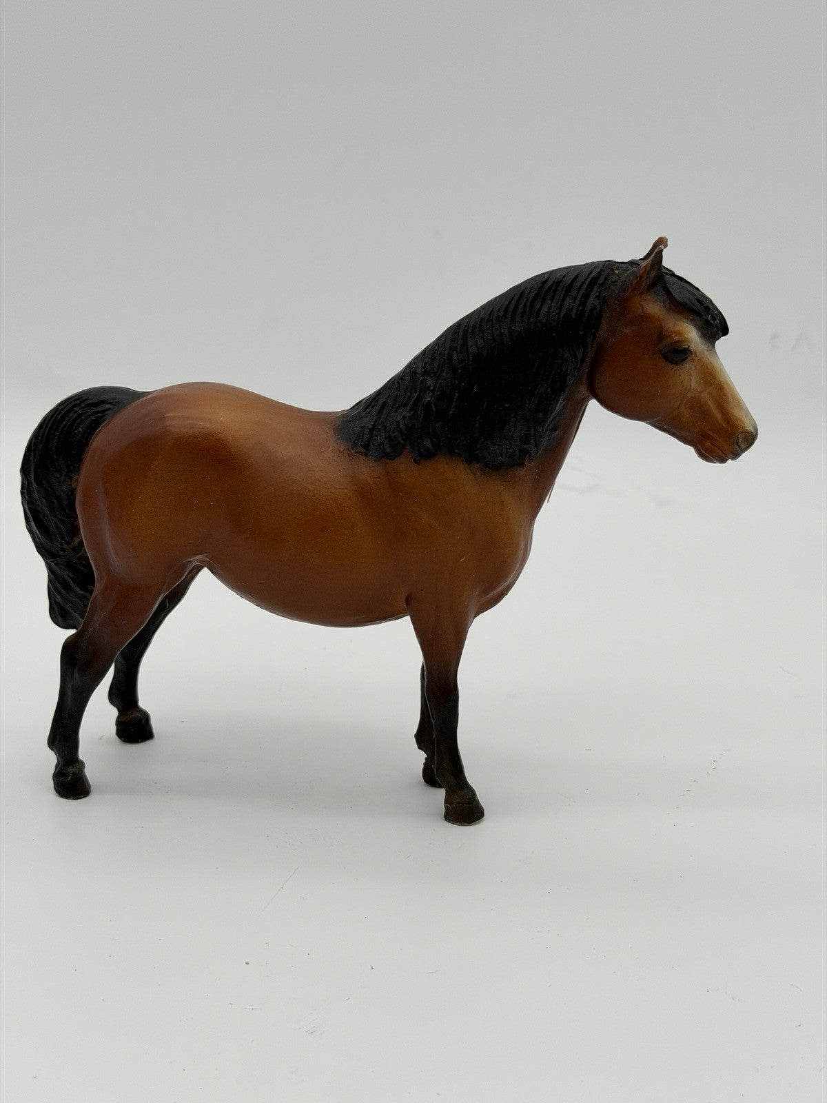 Breyer Shetland Pony Bay 6" Horse Figurine USA Mark 1970s Plastic Model Vintage